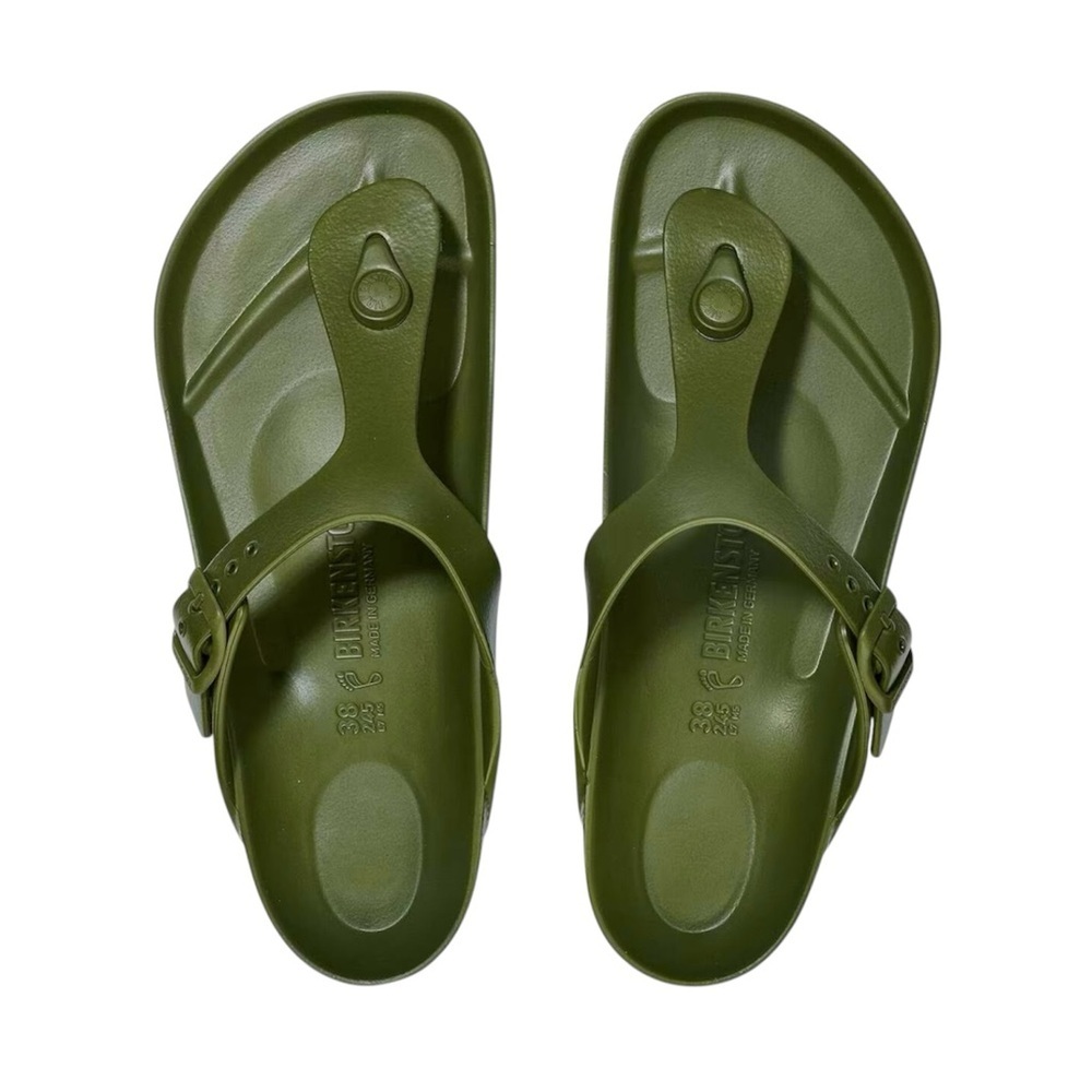 Birkenstock Gizeh Essentials EVA Thong Sandals Khaki EU35 US 4–4.5 EUC - Picture 2 of 5